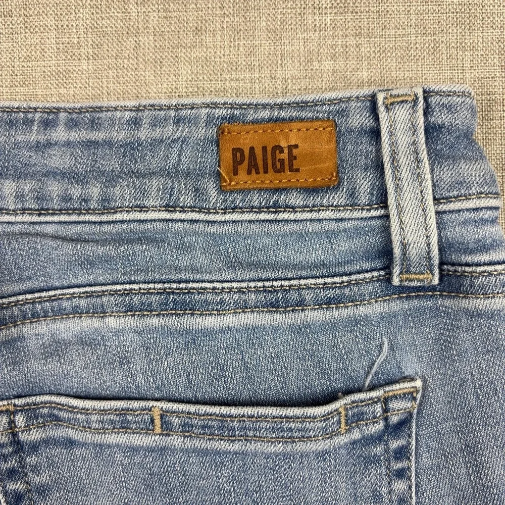 Paige Skyline Skinny Jeans Womens 27 Light Wash Blue Mid Rise Stretch Denim
